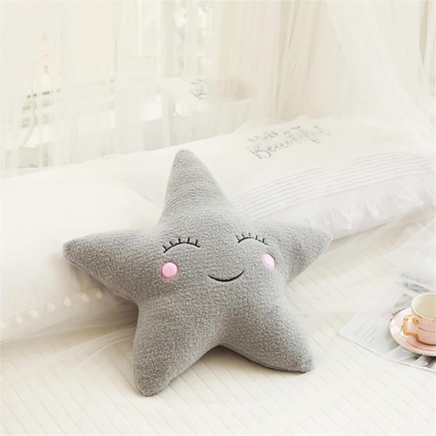 Almohada Infantil de Estrella Gris_50 x 50 cm