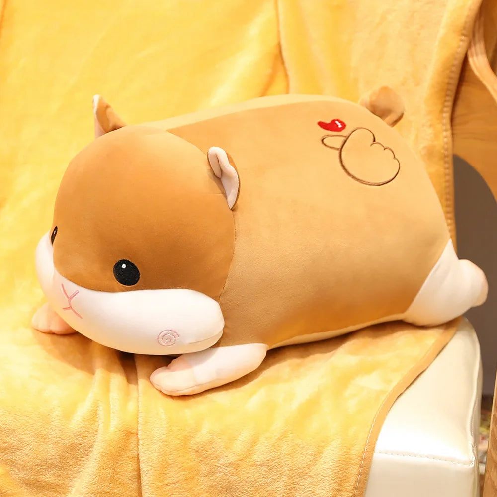Hámster Marrón Squishy de Peluche_50 cm