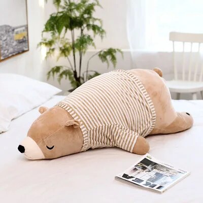 Oso con Jersey a Rayas Gigante de Peluche_90 cm