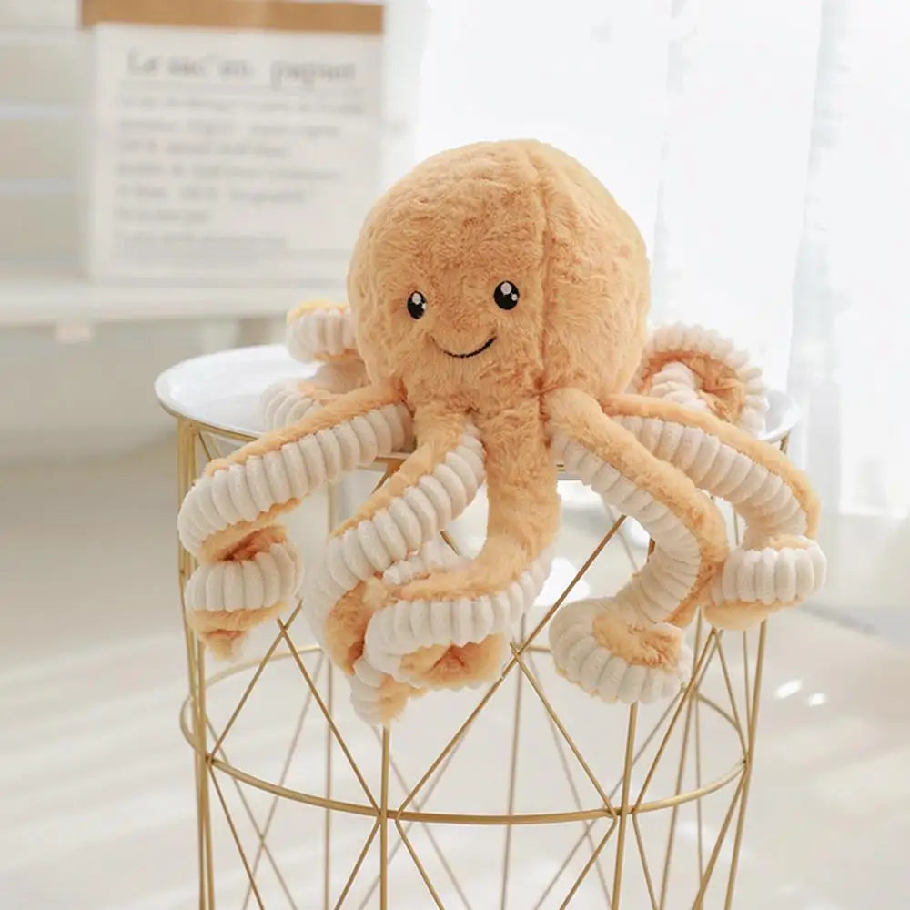 Pulpo Naranja Pequeño de Peluche_18 cm