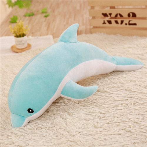 Delfín Celeste Gigante de Peluche_120 cm