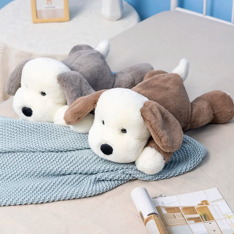 Perro de Peluche Blanco y Marrón_30 cm_2
