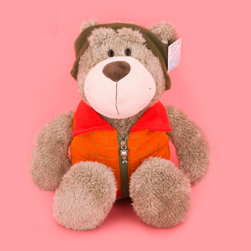 Oso con Chaleco Pequeño de Peluche_20 cm