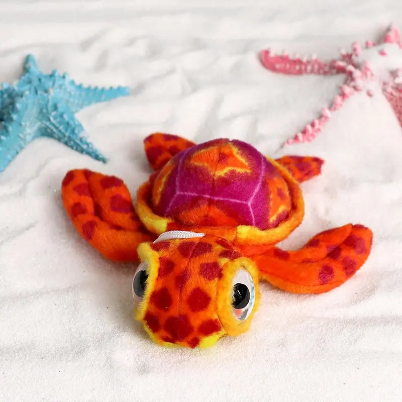 Tortuga Naranja Pequeña de Peluche_15 cm