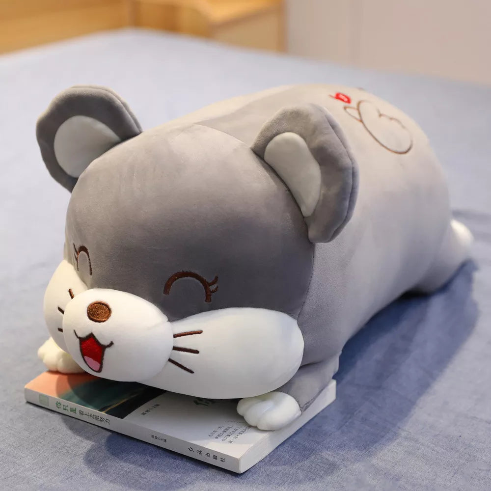 Ratón Gris Squishy de Peluche_40 cm