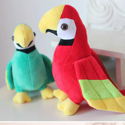 Loro Rojo y Amarillo de Peluche - 20 cm