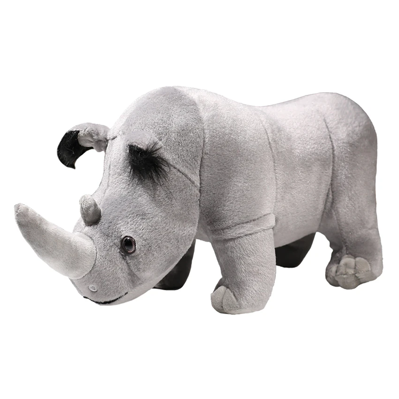Rinoceronte Realista de Peluche - 35 cm