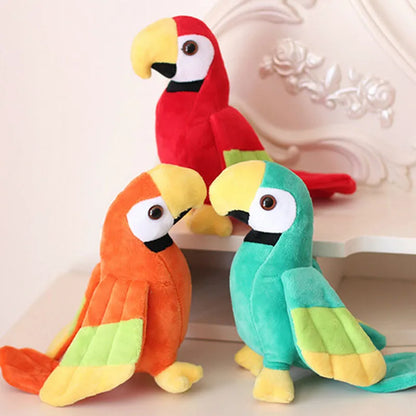 Loro Naranja y Amarillo de Peluche - 20 cm