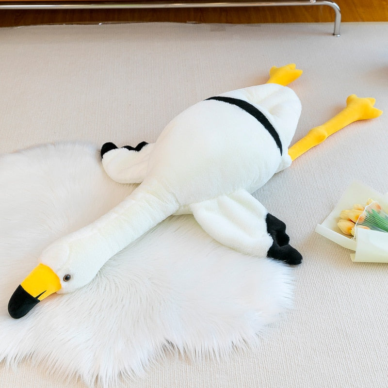 Flamenco Blanco Gigante de Peluche_130 cm
