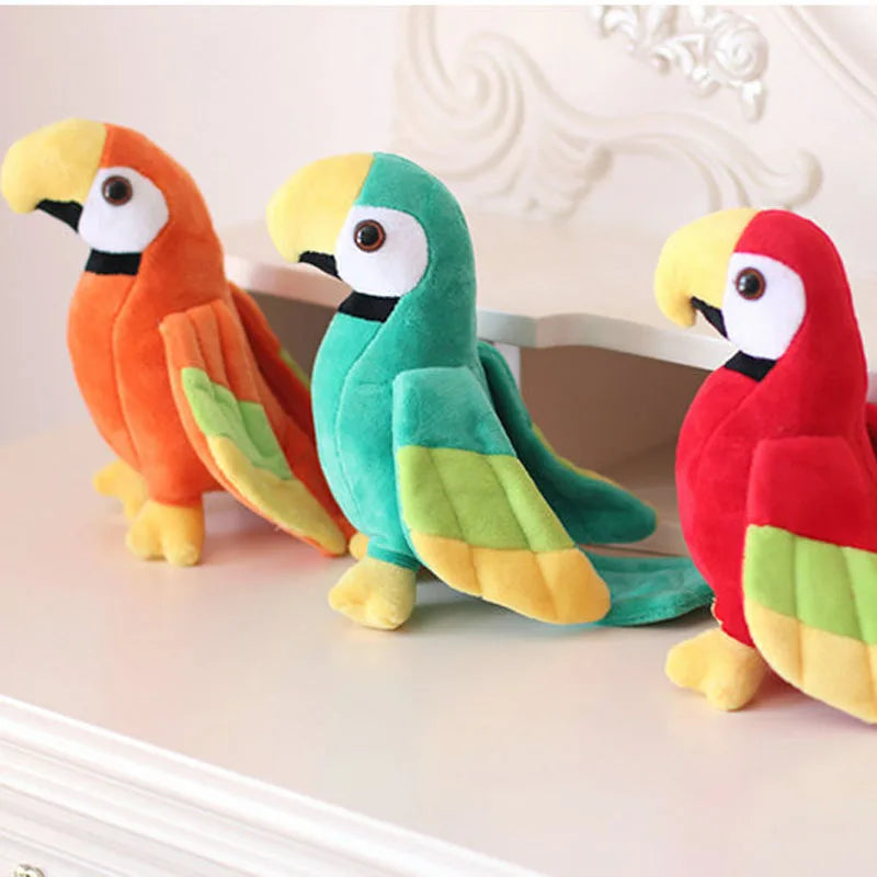 Loro Verde y Amarillo de Peluche - 20 cm
