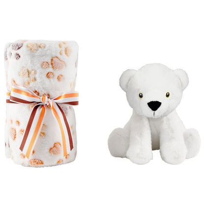 Oso Polar de Peluche más Manta Suave 2