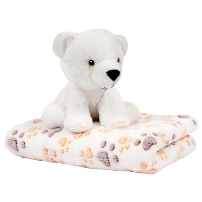 Oso Polar de Peluche más Manta Suave 4