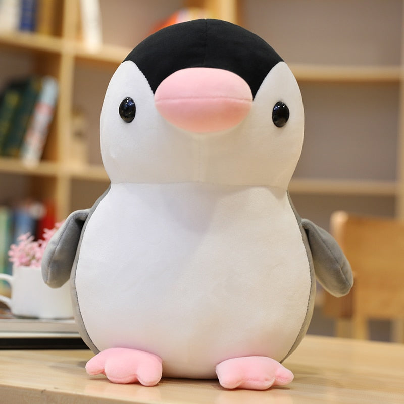 Pingüino con Pico Rosa de Peluche_25 cm