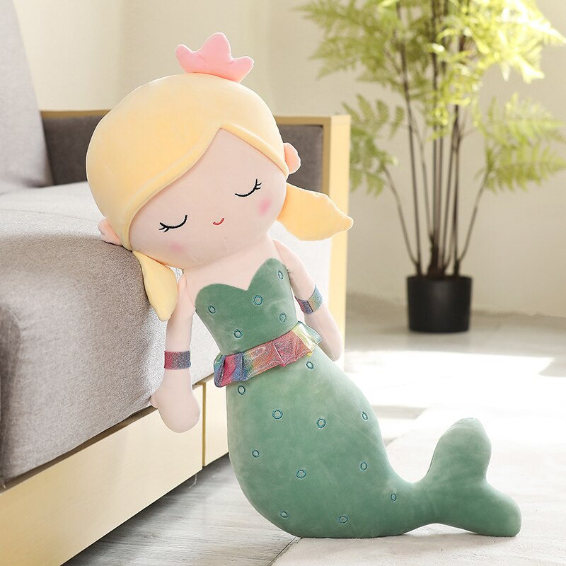 Muñeca de Sirena con Cola Verde Grande_60 cm