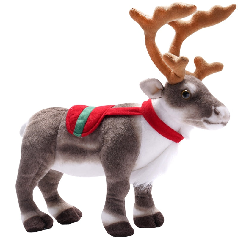 Reno Gris y Blanco de Peluche_35 cm