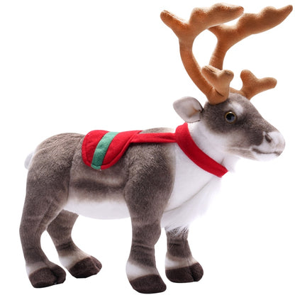 Reno Gris y Blanco de Peluche_35 cm