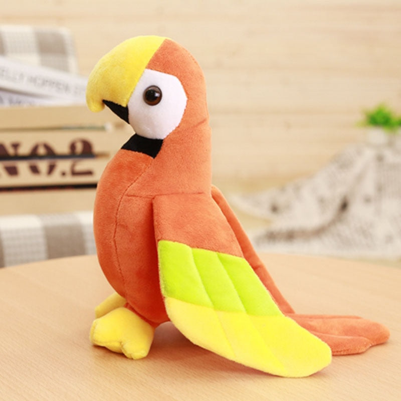 Loro Naranja y Amarillo de Peluche_20 cm