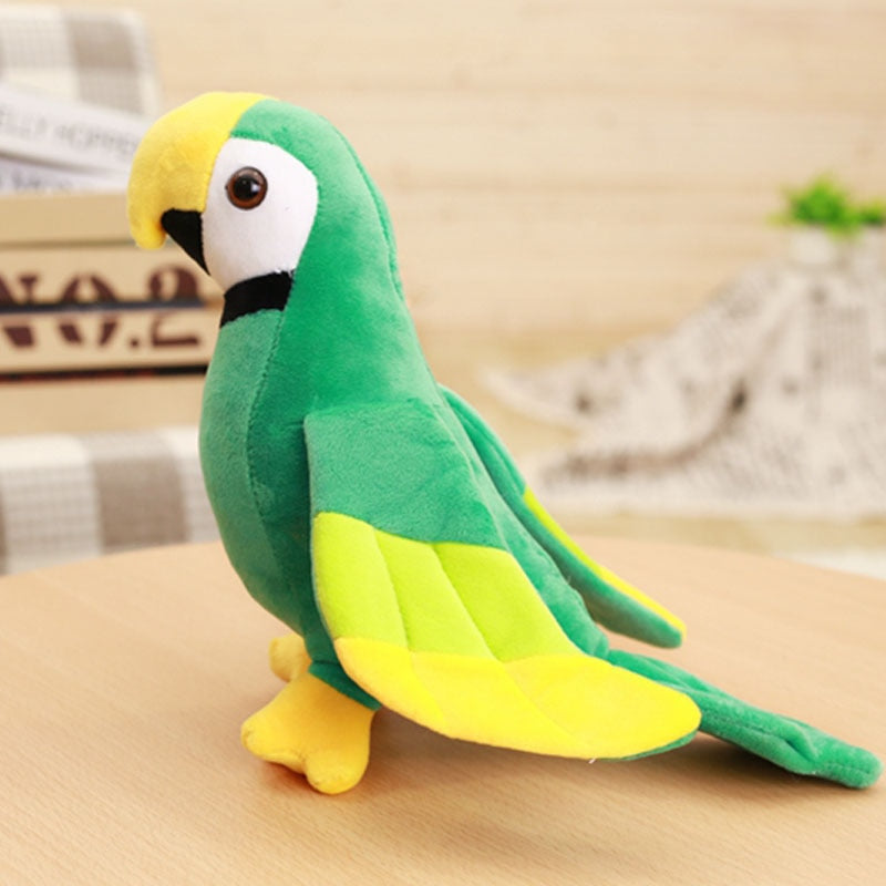Loro Verde y Amarillo de Peluche_20 cm