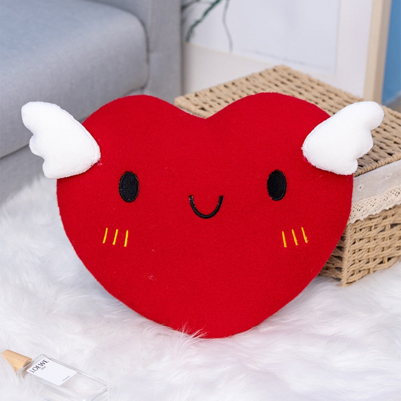 Cojín de Corazón Rojo con Alas_32 cm