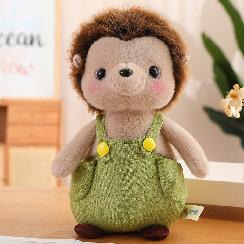 Erizo con Peto Verde de Peluche_25 cm